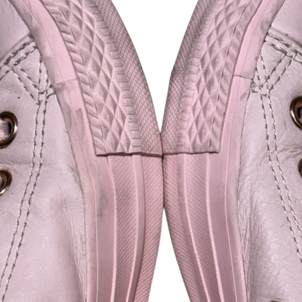 Converse Chuck Taylor All Star Low Pink Leather Rose Gold Accents Size 7 - Picture 3 of 10